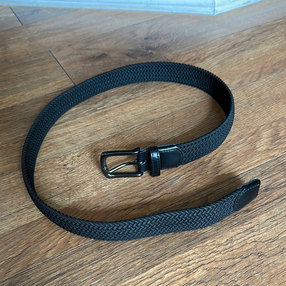 Black Braided Men's Belt